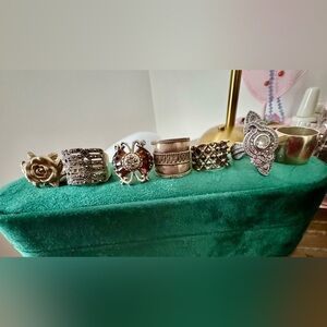 sterling silver rings size 5 and 7 and 6